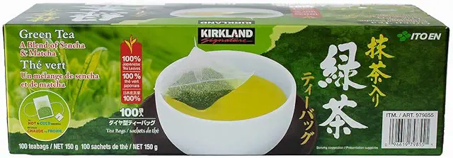 Kirkland Signature Ito En Matcha Grüntee-Beutel, 100% Japanische Teeblätter, 100 Stück