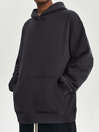 Miniatura 7 de KEEPSHOWING Sudadera con capucha de forro polar para hombre, cálida para invierno, atlética, casual, con bolsillo tipo canguro