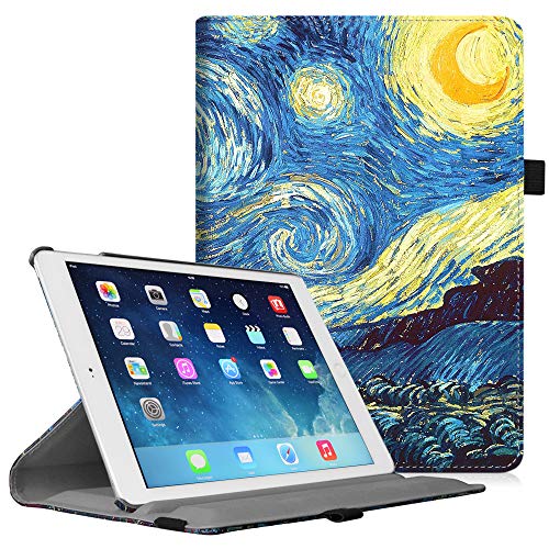 Fintie Case for iPad Air 2-360 Degree Rotating Stand Smart Protective Case Cover with Auto Sleep/Wake Feature for iPad Air 2, Starry Night