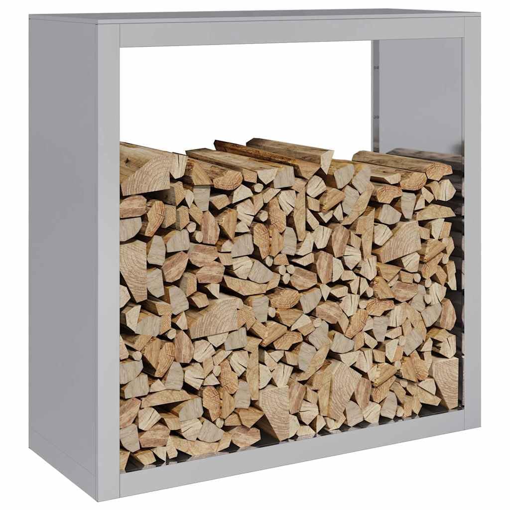 Genérico Leñero Acero galvanizado 100x40x100 cm,Casa y jardín,Accesorios para hornos de leña y chimeneas,Bolsas y Soportes de leña-850973