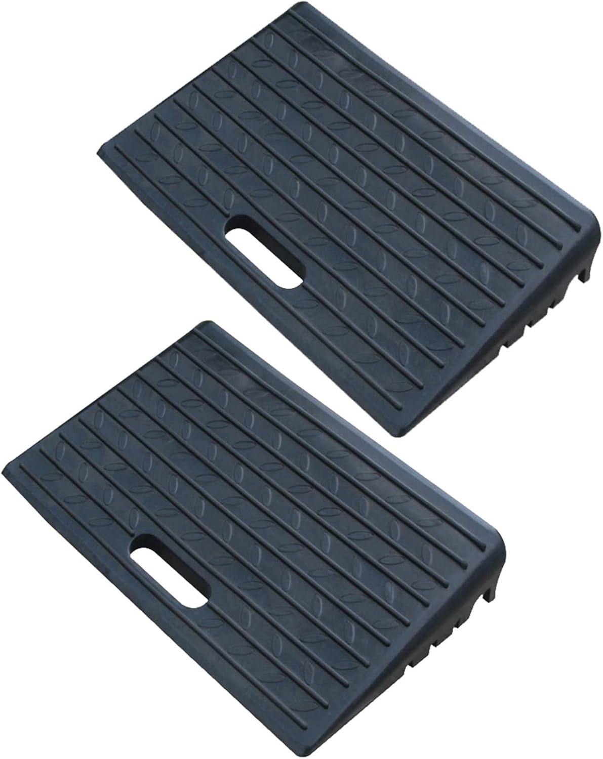 Portable Lightweight Curb Ramp Driveway,Kerb Ramps,Resistant and Convenient,for Driveway Sidewalk Wheelchair Car Truck Motorcycle (Color : 1pcs, Battery *1 : 50 * 25 * 11cm)