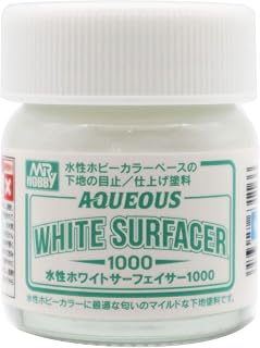GSI クレオス(GSI Creos) 水性ホワイトサーフェイサー1000 ホワイト 40ml ホビー用仕上材 HSF02