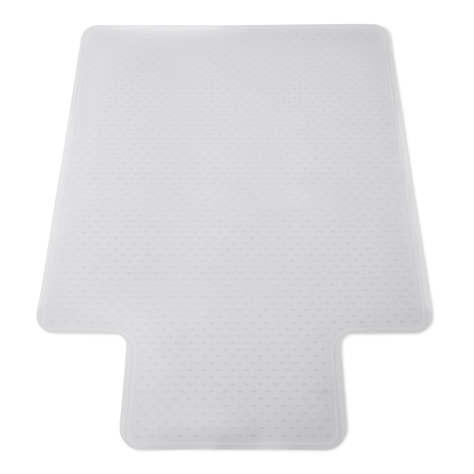 The Amazon Basics Office Chair Mat provides a clear barrier for low pile carpets.