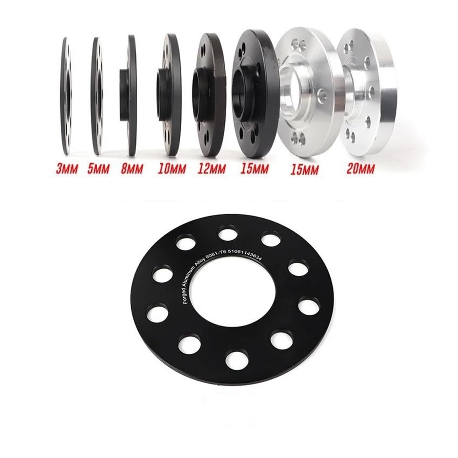Espaciadores Rueda 2 Espaciadores Rueda Centrados Cubo 4x108 CB 65,1 Mm Para Citroen C6 Para Elysee C5 C2 C3 Para Peugeot 408 508 206 Grosor 3/5/8/10/12/15/20 Mm Separadores(5mm)