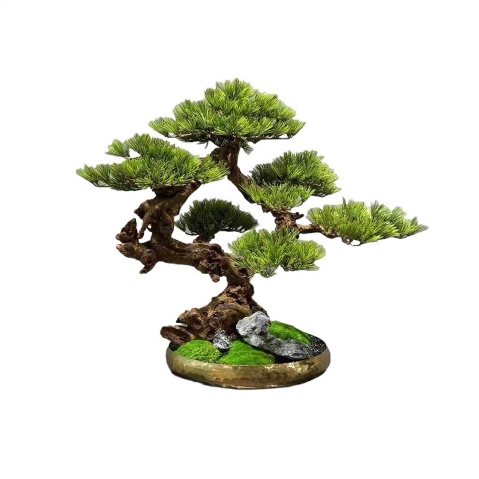 IUokLU Artificial Bonsai Tree Entryway Coffee Table Aisle Decorative Ornaments Simulation Greenery Fake Pine Tree Landscaping to Improve Feng Shui Artificial Tree