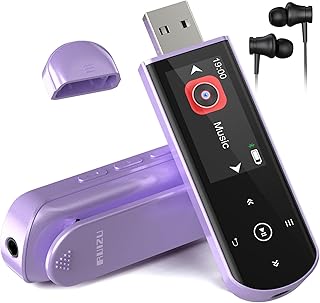 64Go Lecteur MP3 USB Portable avec Bluetooth 5.3, Clip pour Le Sport et la Course à Pied, Radio FM, enregistreur Vocal, Transfert de fichiers Mobiles et Lecture Audio aléatoire numérique