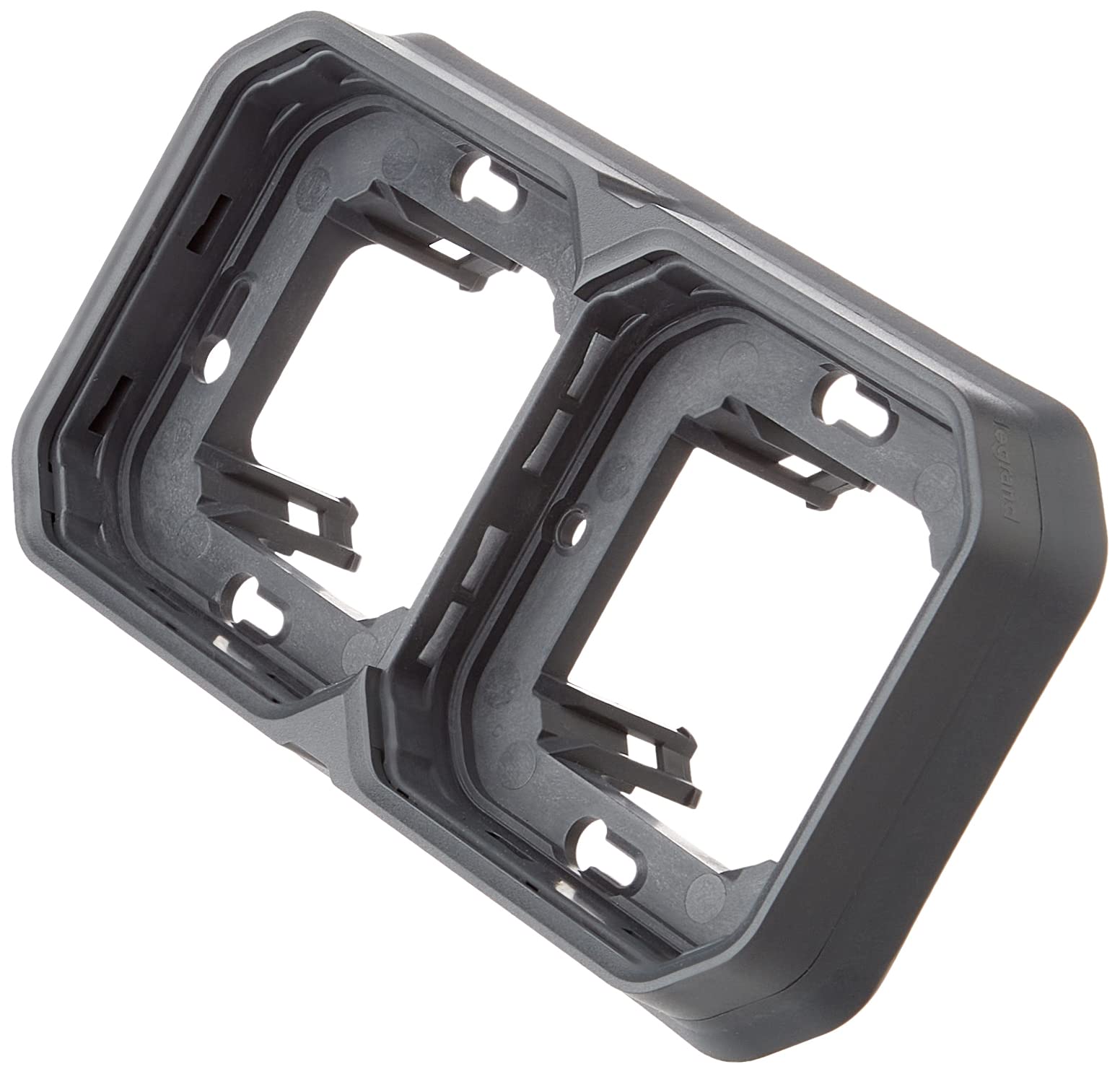 Legrand - Support plaque étanche 2 postes Plexo pour montage horizontal ou vertical en encastré des fonctions composables - anthracite