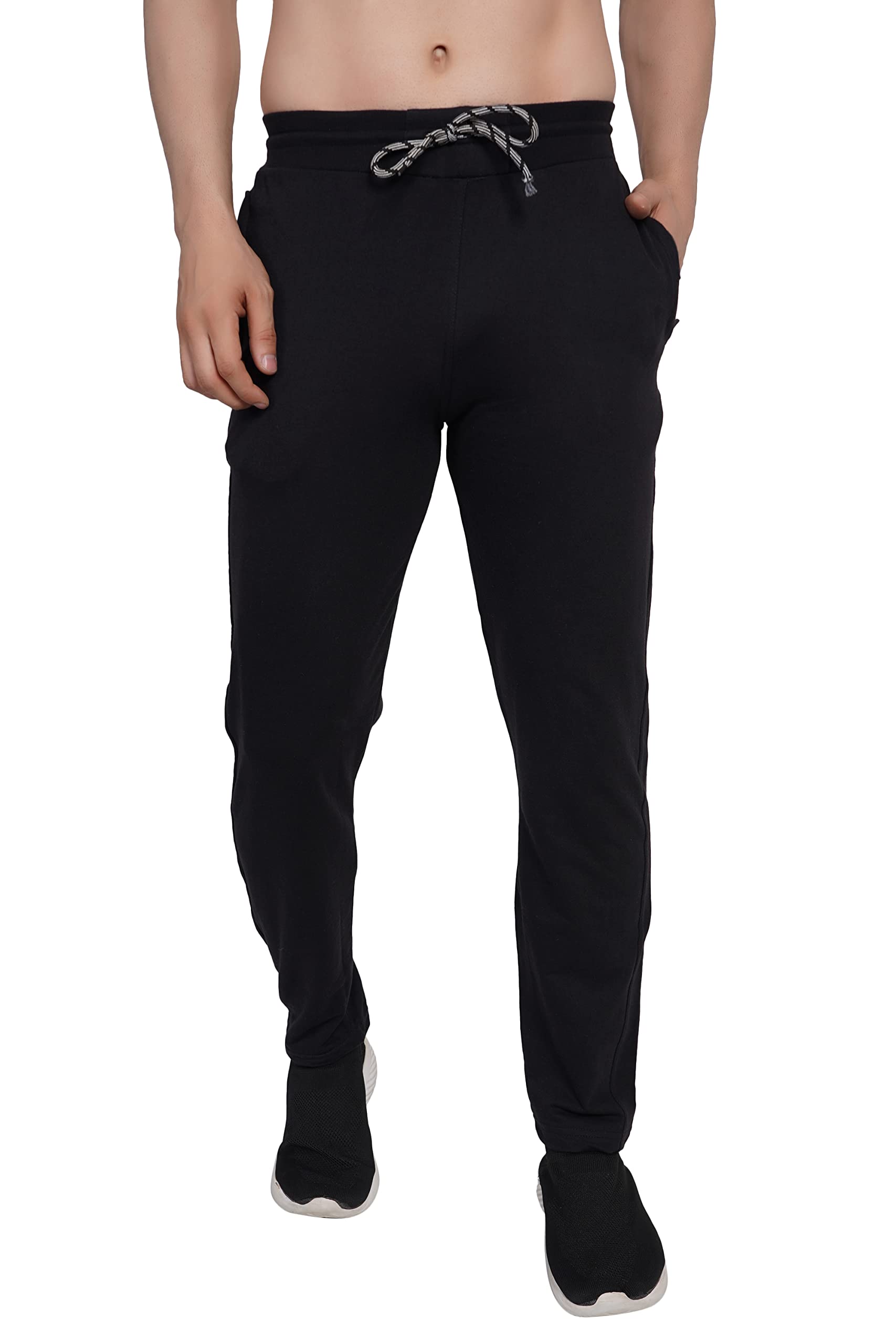 RILO Men's Regular Fit Track Pants (Size - XXL, Black)