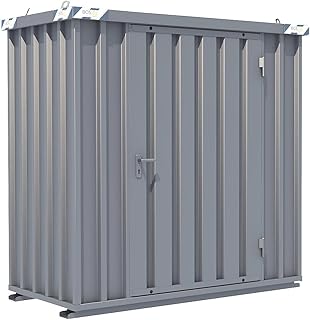 kaiserkraft | Schnellbau-Container | Verzinkt | Außen-BxHxT 2100 x 2100 x 1100 mm | 1 Flügeltür