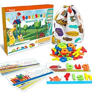 KMUYSL See & Spell Learning Educational Toys and Gift for 2 3 4 5 6 Years Old Boys and Girls – 80Pcs of CVC Word…
