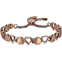 RainSo Women Pure Copper Magnetic Bracelets Adjustable Design with Display Box1 Pcs