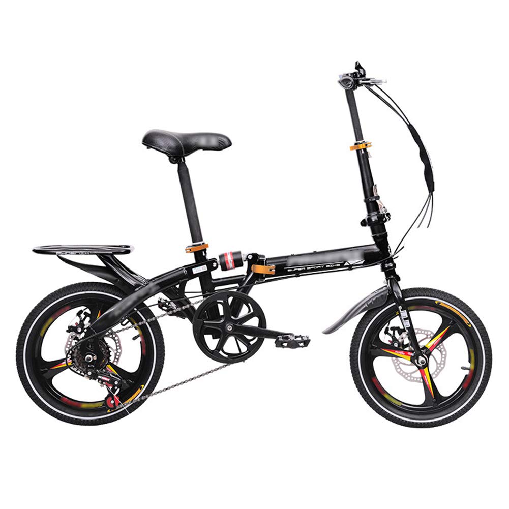 Buy JHNEA Folding Bike, 16 Inch 7 Speed Low StepThrough Steel Frame