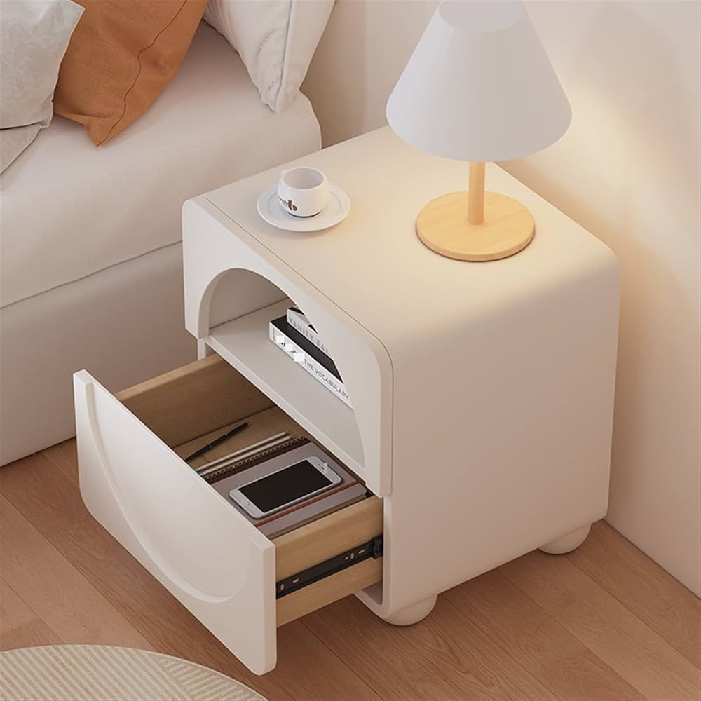 ベッドサイドドロワーキャビネット　ベッドサイドテーブル 剥離 Amazon.co.jp: シンプルなベッドサイドテーブルウッドベッド