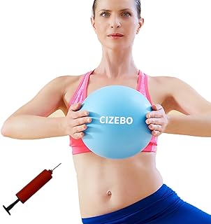 CIZEBO Pilates Ball 8 inch, Small Exercise Ball for Between Knees with Needle Pump for Core Workout & Physical Therapy Yog...