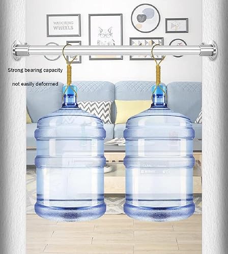 Miniatura 4 de Barra de armario de acero inoxidable 304, barra de armario resistente, 1.260 in (1-14") de diámetro. con 2 enchufes de brida (36 pulgadas, 2