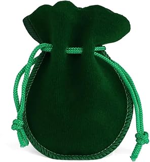 10/25 piezas 7x9/9x12cm Bolsas de regalo de terciopelo con forma de calabaza Bolsas de embalaje de joyería Bolsas de embalaje con cordón para regalos de boda o fiesta - Verde - 7x9cm - 10 piezas