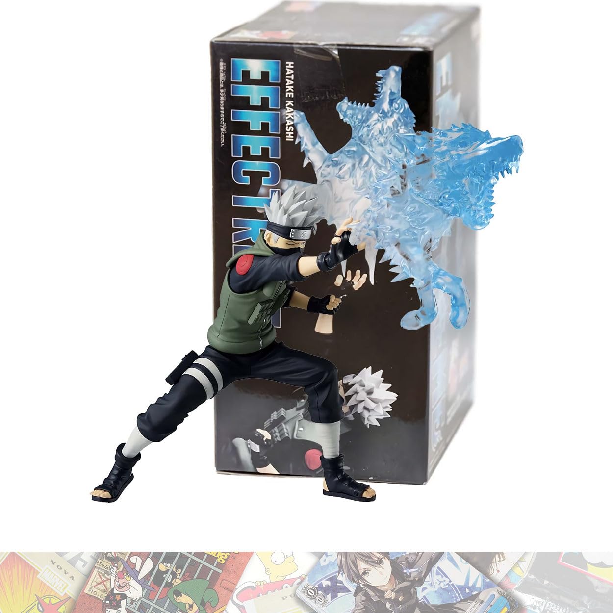 BANPRESTO Hatake Kakash i: 13cm Effectreme Statue Figurine Bundled with 1 A.C.G. Compatible Theme Trading Card (2626324), Small
