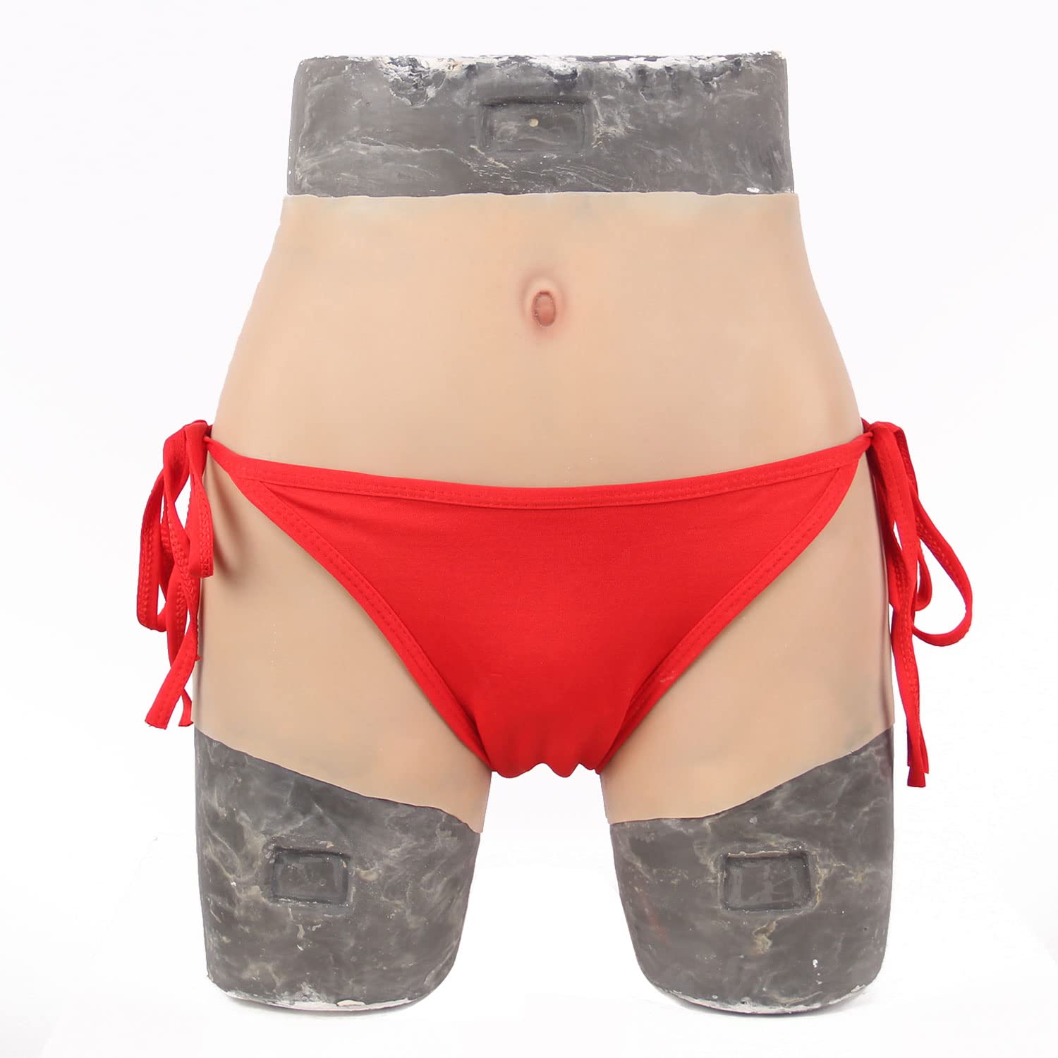 Silicona Falso Vagina Bragas Pantalones de Triángulo de Vagina Falsa Sexy Transgénero Panty para Drag Queen Crossdresser Travesti Cosplay(Color:Color 1)