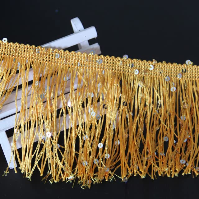 metro 10/15/20/30 cm paillettes ricamate nastro di pizzo nappa per spettacoli teatrali decorazione abiti abiti da ballo fai da te-30 cm-1 metro, oro