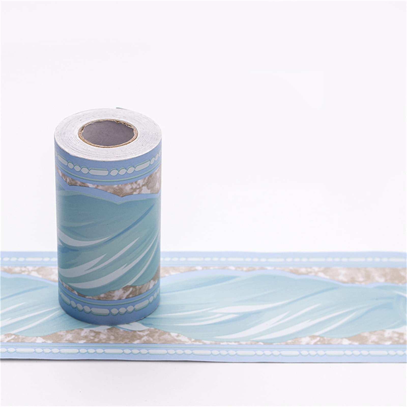 Guest Ruyunlai Blue Rope Wallpaper Border Stick And Peel Bedroom Bathrooms Kitchen Wall Decor Border Pvc Waterproof Wallpaper Border 10.6Cm X 1000Cm