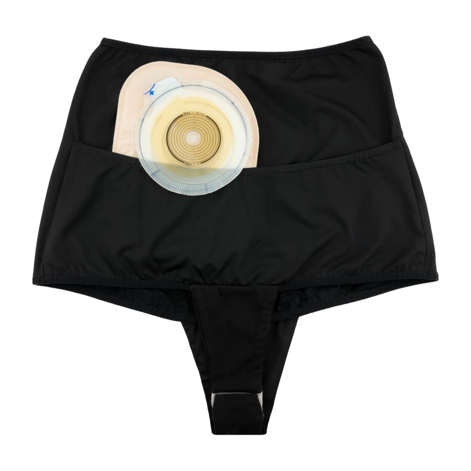 SIIL Stomabeutel Bezuege mit Clip - Intimate Body Wrap Schwarz mit Stoma Tasche