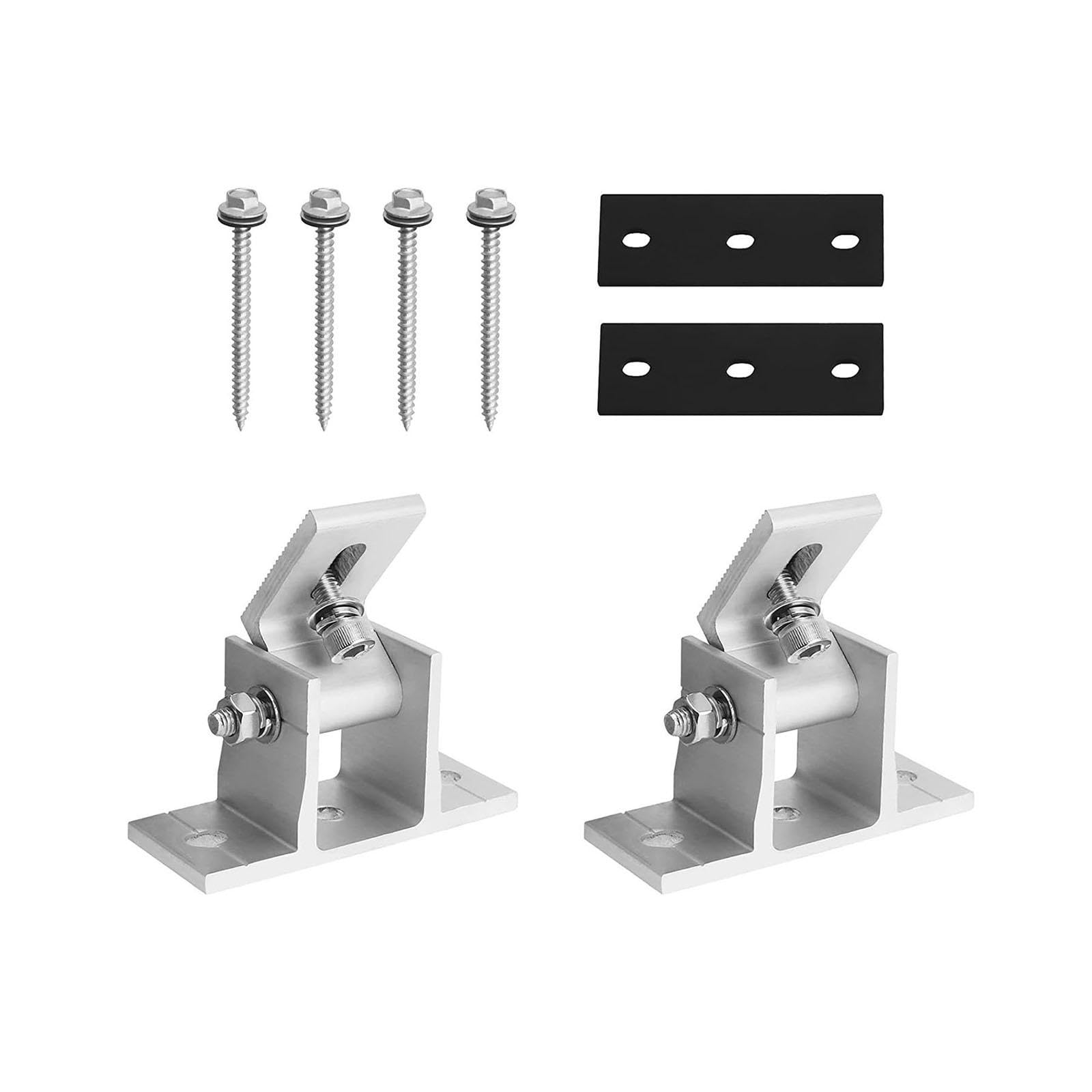 VISTORA® 2Pcs Solar Panel Bracket Sturdy Solar Panel Holder for Ship Trailers Campers | 2X Solar Panel Mounting Brackets 4X Screws 2X Pad-image-22