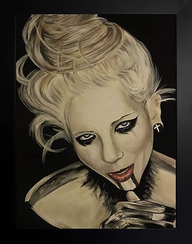 Buyartforless Labios sangrientos enmarcados por Ed Capeau Arte Pintura Reproducción