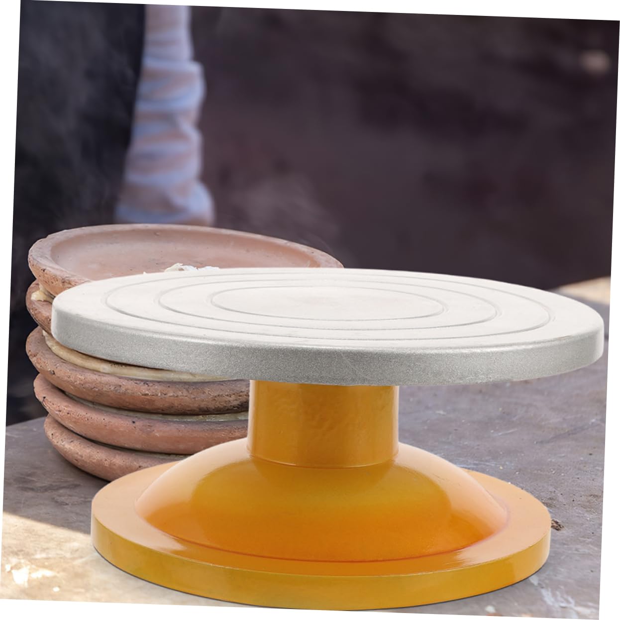 2 Pezzi Rotanti Tavolo Girevole per Decorare Torte Supporto Stabile per Torta Strumento Preparazione di Torte