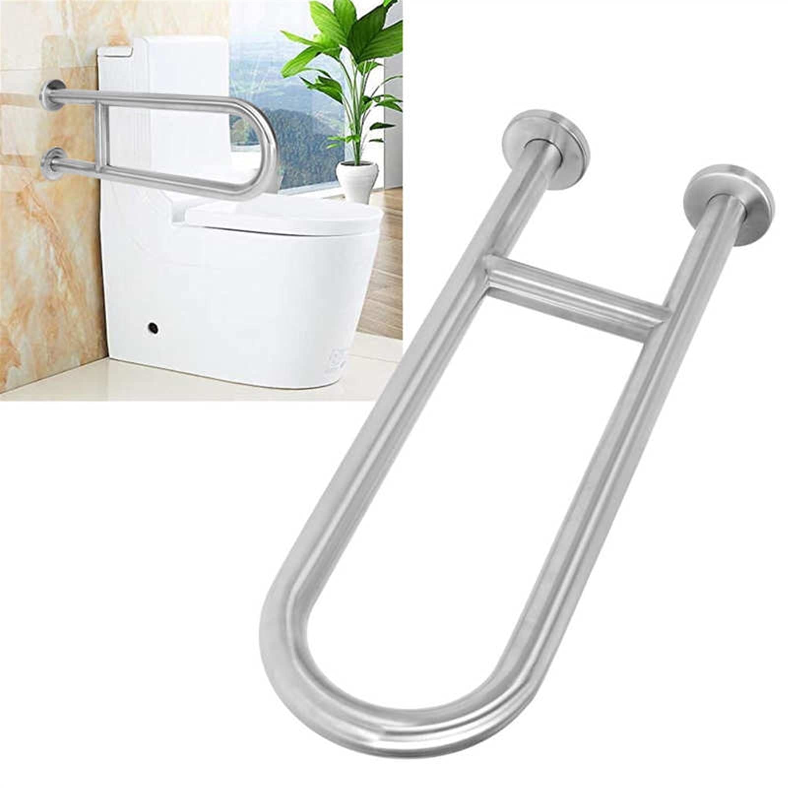 Barra de Agarre de Acero Inoxidable Barra de Handicap Rails de baño Ayuda de Ducha Ayuda para Personas Mayores discapacitadas Asa de Seguridad