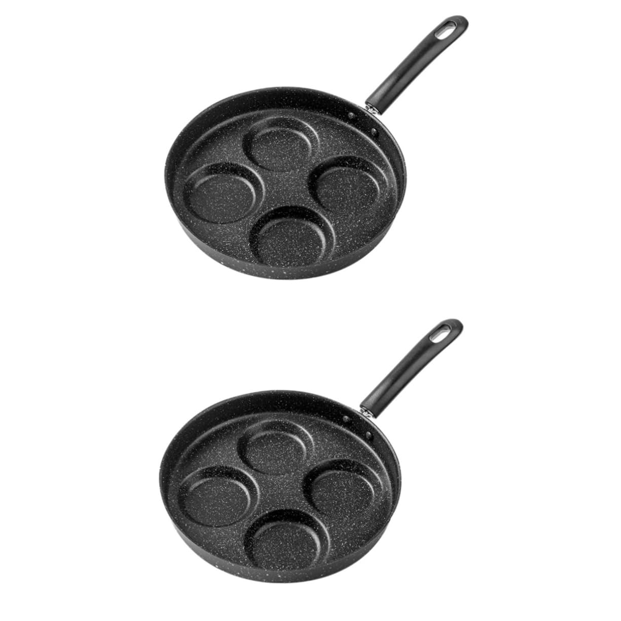 LIFKOME 2 Pezzi Padella Antiaderente per Uova e Waffle Ferro Induzione Casa Riscaldamento Uniforme e Risparmio Energetico Fondo Resistente e Facile da Pulire