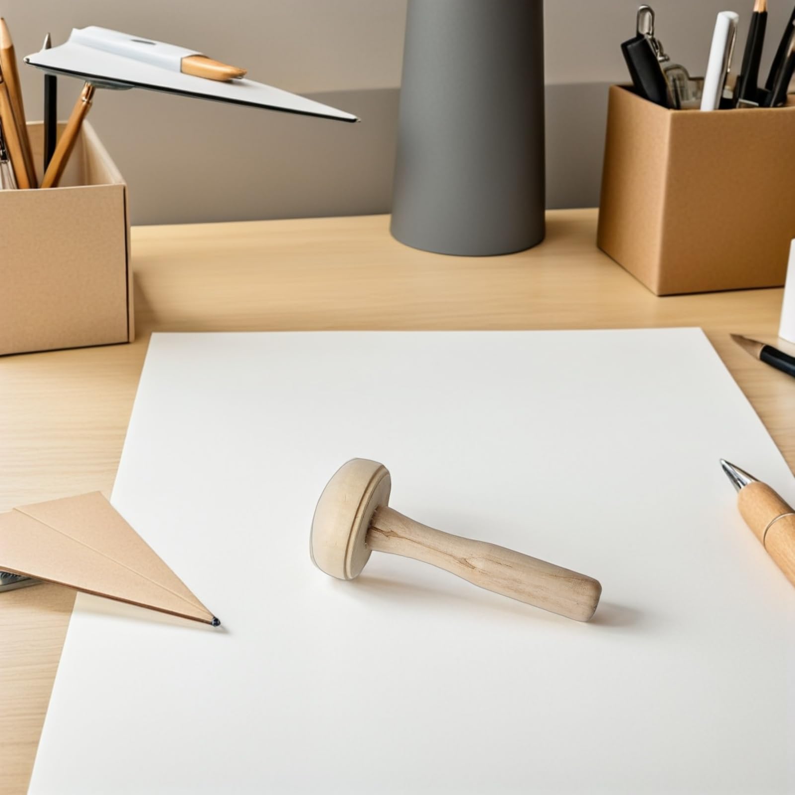 25 Stück Teiliges Druckwalzen-Set aus Gummi und Holz Ergonomisch Leichter Stempelroller für Linoldruck Bastelprojekte und Künstlerisches Drucken Langlebig und Vielseitig für