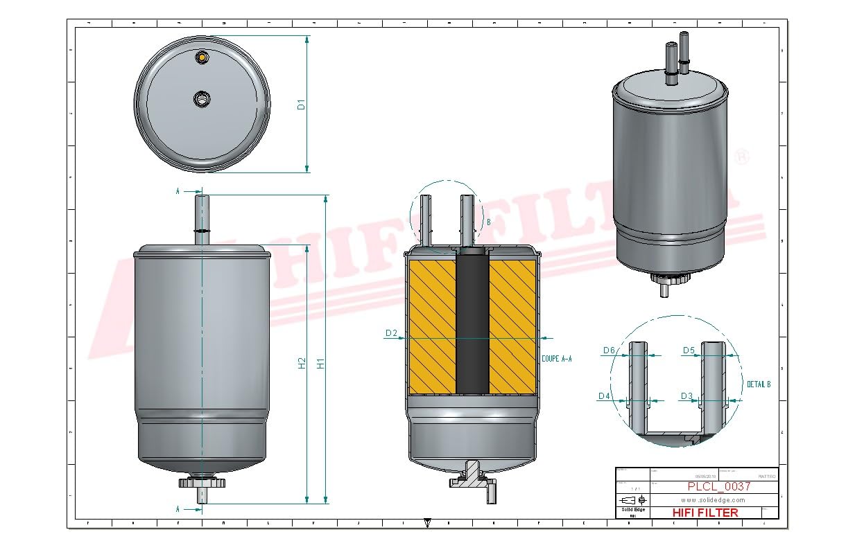 HIFI Filtre à carburant SN 70299 compatible avec SK 3104, BF7965, P76-5325