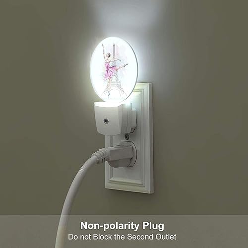 Miniatura 4 de Axayaz Bailarín de ballet en la torre Eiffel luz nocturna hermosa bailarina posando blanco Francia París lámpara de noche enchufable sensor de