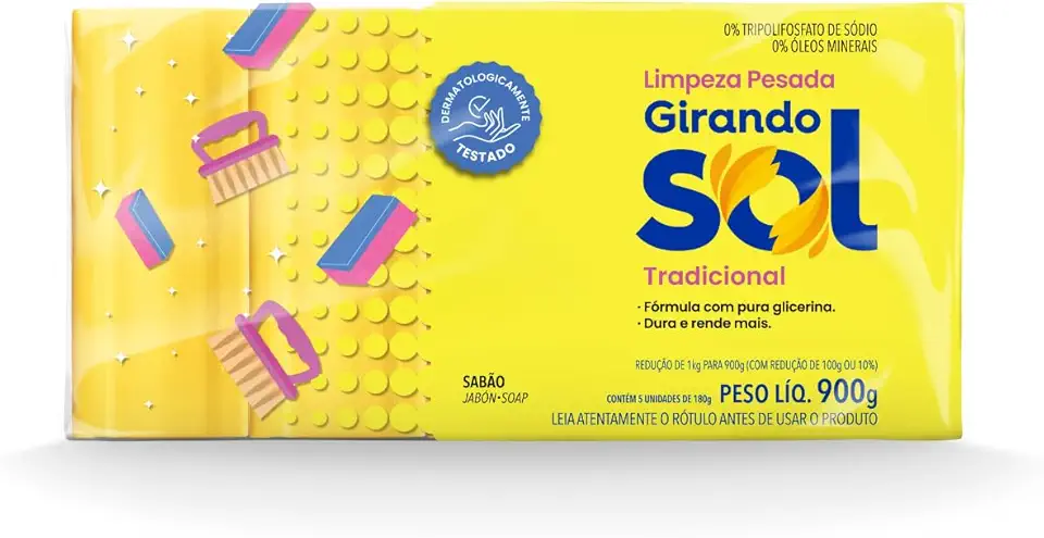 Girando Sol Sabão Em Barra Tradicional 1Kg