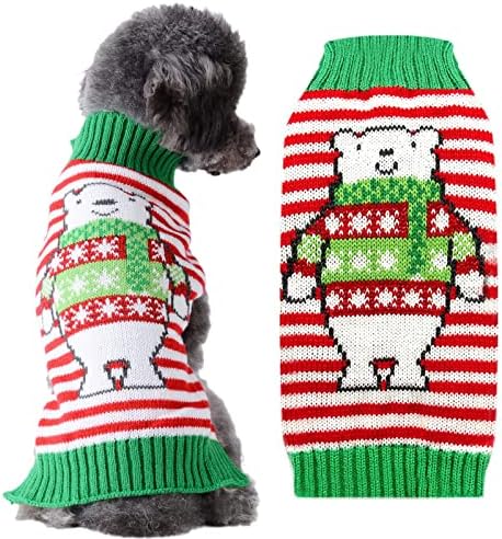 ABRRLO Dog Christmas Jumper Outfits Blue Snowman Ugly Xmas Pet Sweater Puppy Cat Holiday Costume New Year Clothes Gift for Small Medium Large Dogs (Blue Snowman,XS)