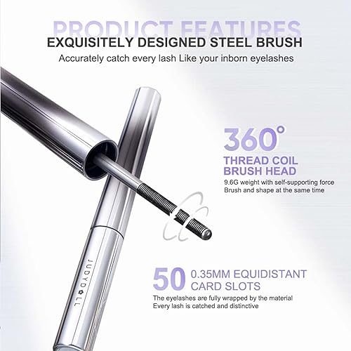 Miniatura 6 de Judy Doll - Máscara de pestañas Judy Doll 3D con rizador fuerte, impermeable, impermeable, a prueba de manchas, de larga duración, no se descama, no