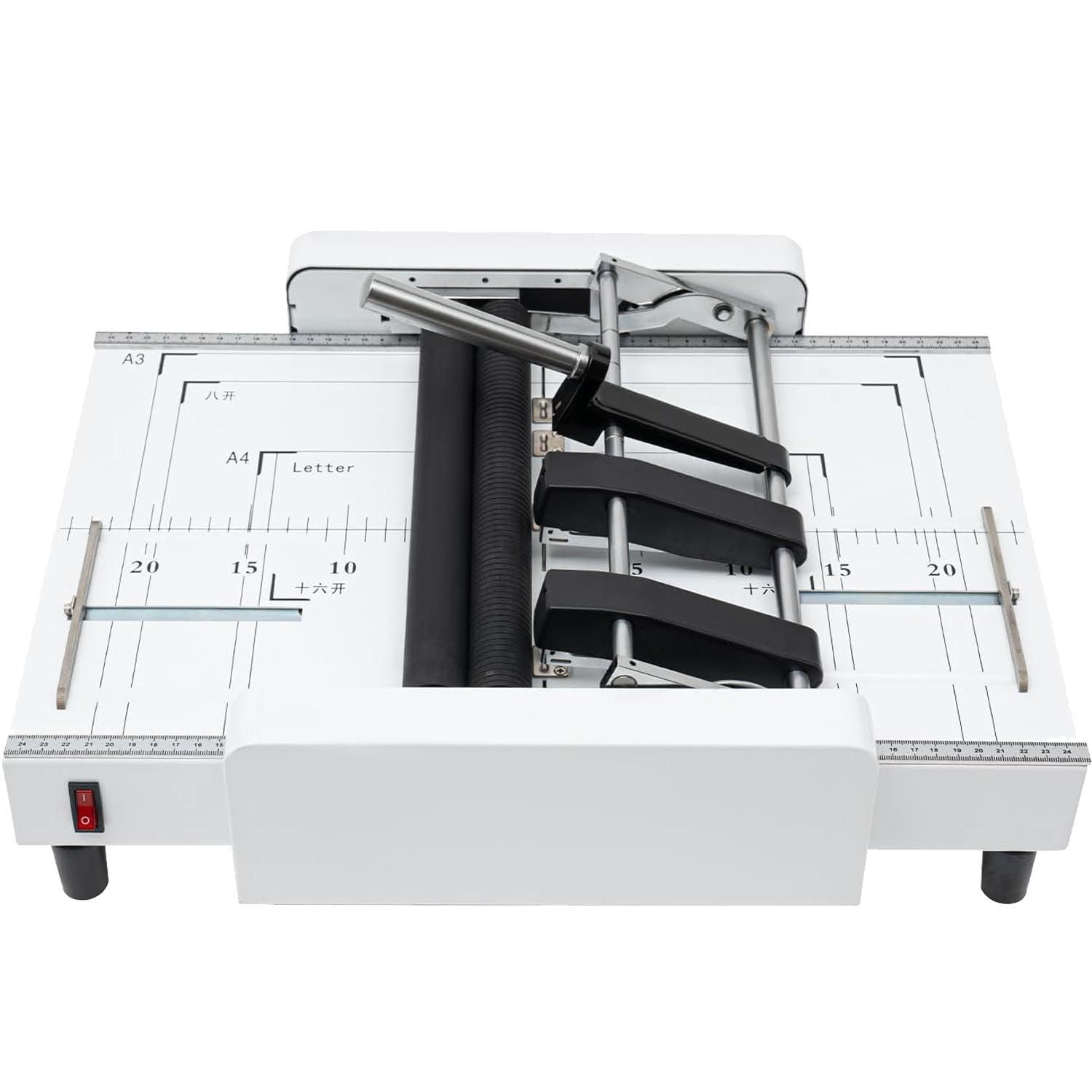 YXZYFPP A3 Booklet Maker - Premium Paper Folding & Binding Machine for Copy, Coated & Leather Grain Paper, with Dual Adjustable Side Guides & 4 Nails (4nails)