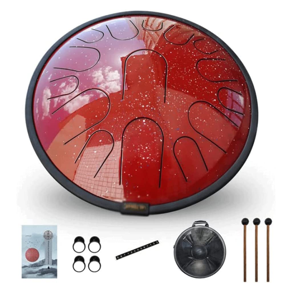 LIOONS 14 Pollici 15 Note Lingua d'Acciaio Tamburo percussioni Portatile Tamburo etereo Mano Pan Tamburo Strumento Musicale Regalo rullante