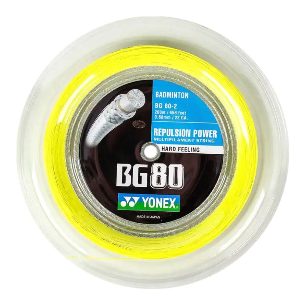 Yonex BG80 String Reel for Badminton Racquet 200 Meter - Yellow Color