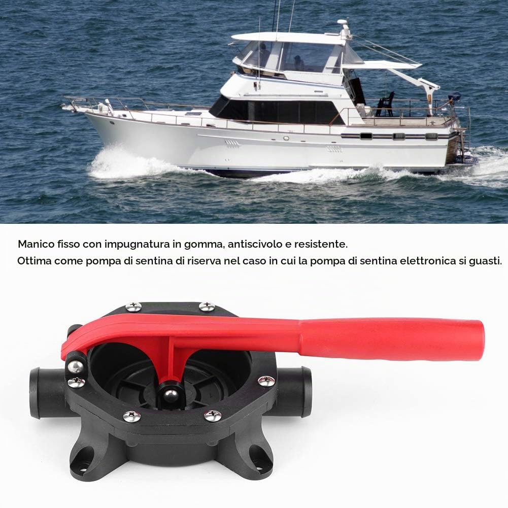 Pompa di sentina manuale - 720GPH Pompa di sentina manuale Strumenti a Mano Pompa di trasferimento dell'acqua a diaframma autoadescante per barca marina
