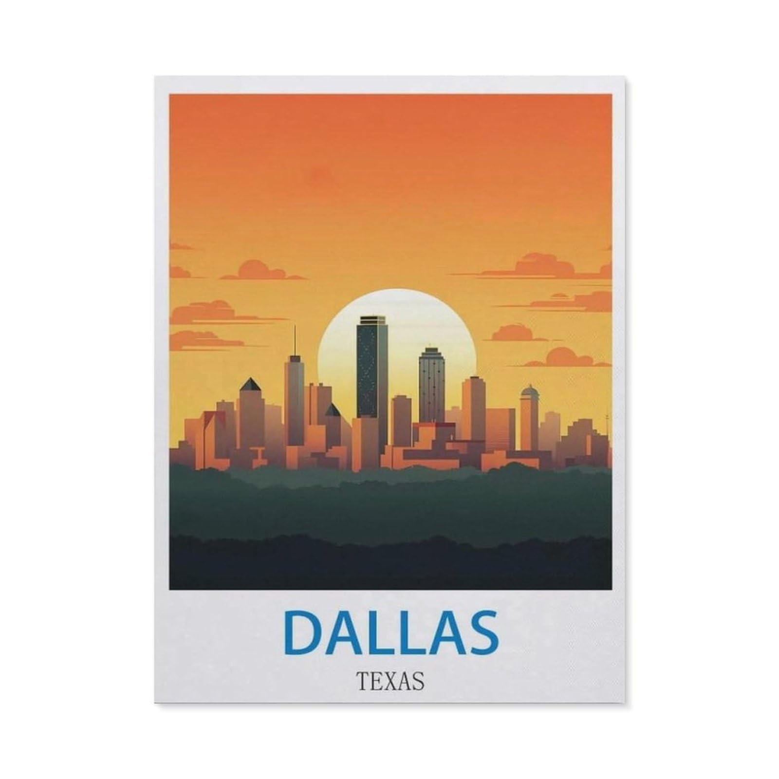 BEAYODKP 5D Diamond Painting Kits，Dallas Texas（30x40cm）
