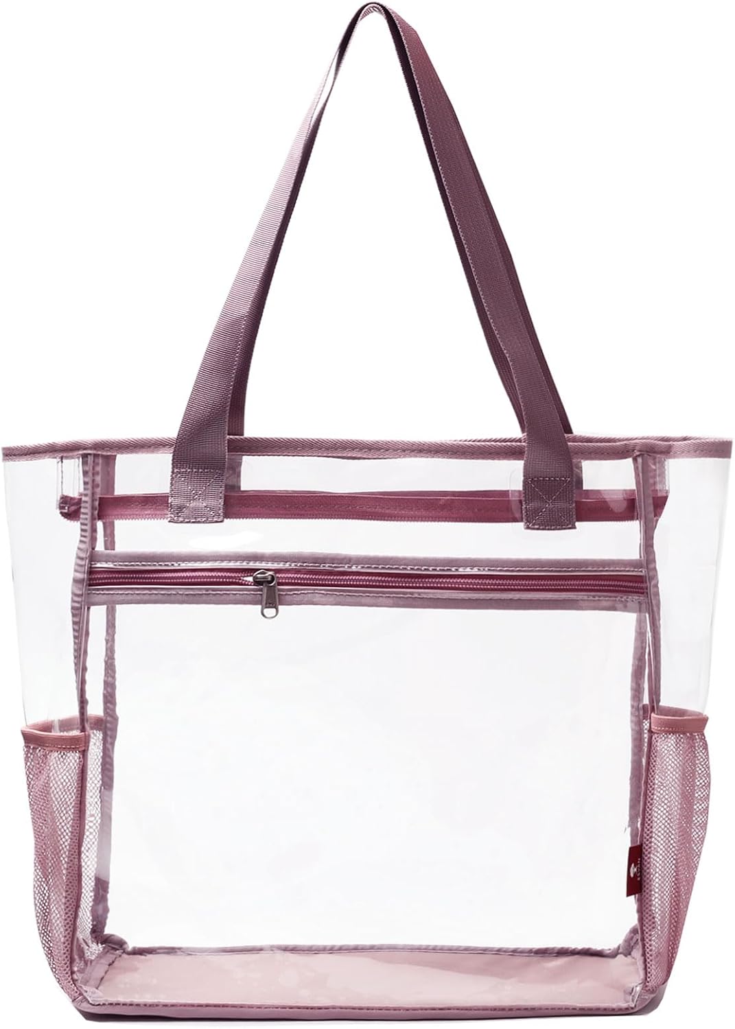 ESVAN Large Clear Tote Bags Heavy-duty Shoulder Bag Transparent Handbag Travel Beach Work Gym Stadium Approved Bags