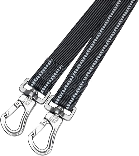 Miniatura 4 de EXCELLENT ELITE SPANKER Correa reflectante doble para perro, correa doble para perro, 5 pies, correa múltiple para perro con asa acolchada para dos