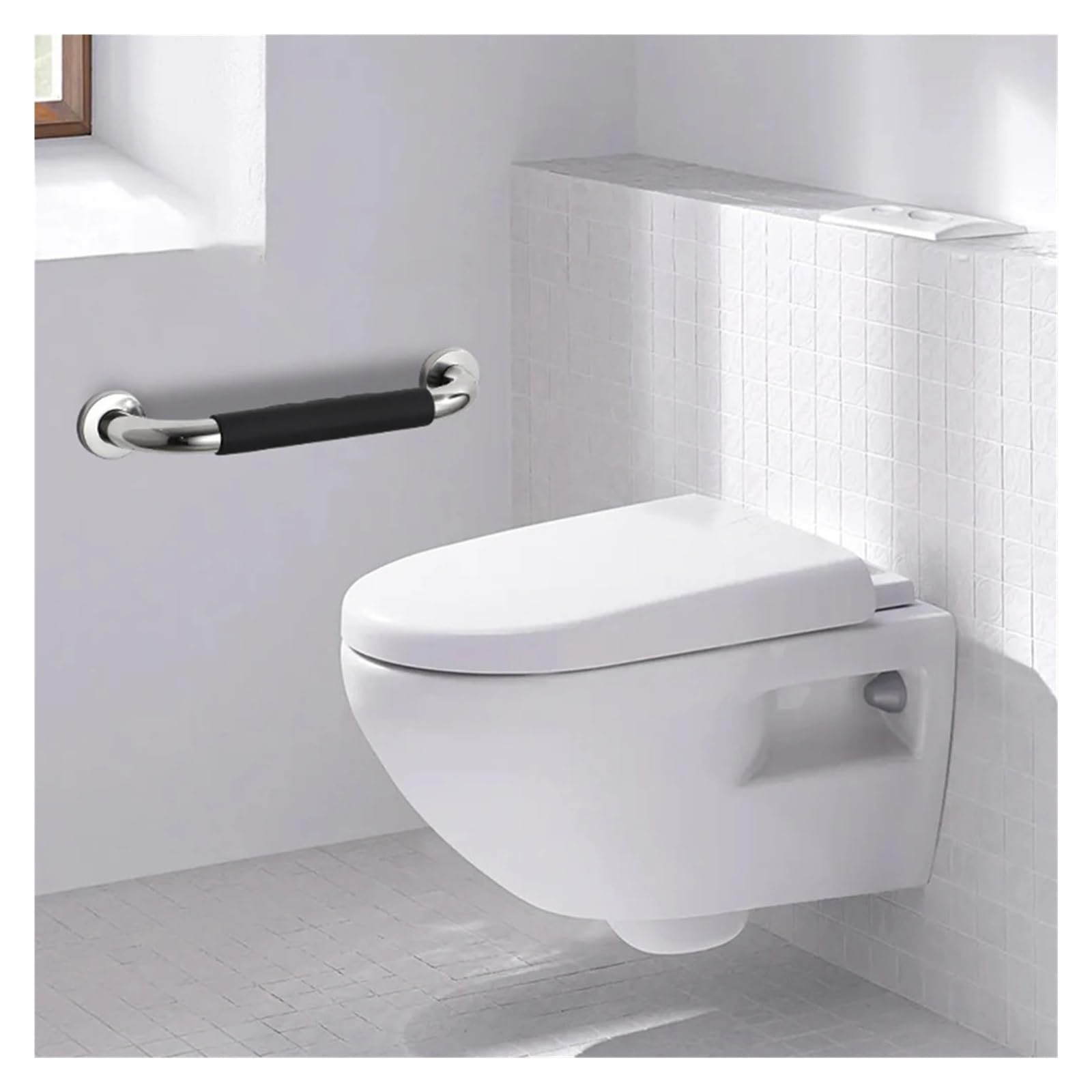 Barra de Apoyo para baño Familiar de 2 Piezas, Asistencia de Seguridad, para discapacitados, Acero Inoxidable para Personas Mayores y con discapacidad (50 cm, 2 Piezas)