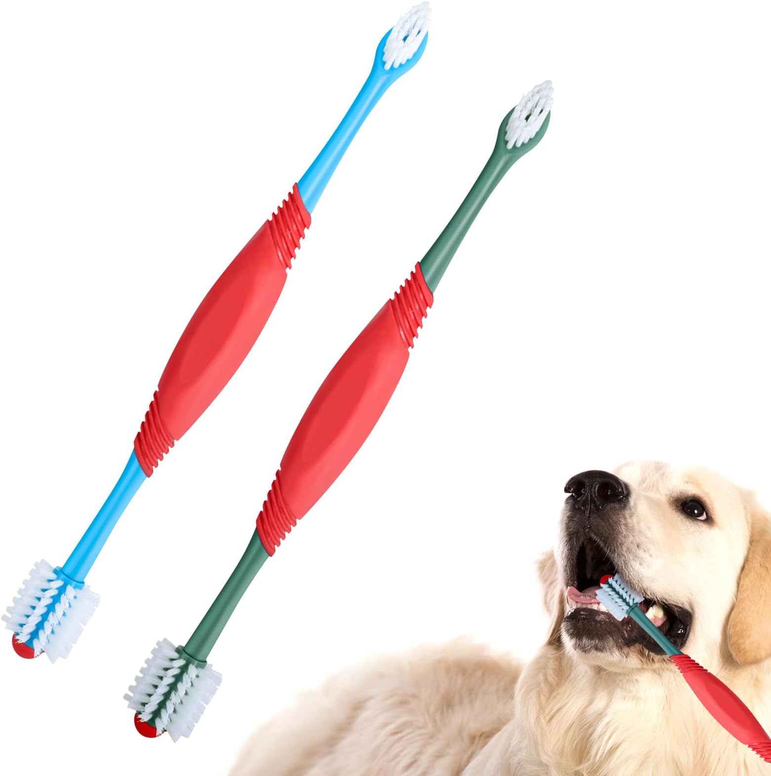 STSAIL 2PCS Dog Toothbrush 360 Degree Dog Tooth Brush, Dual