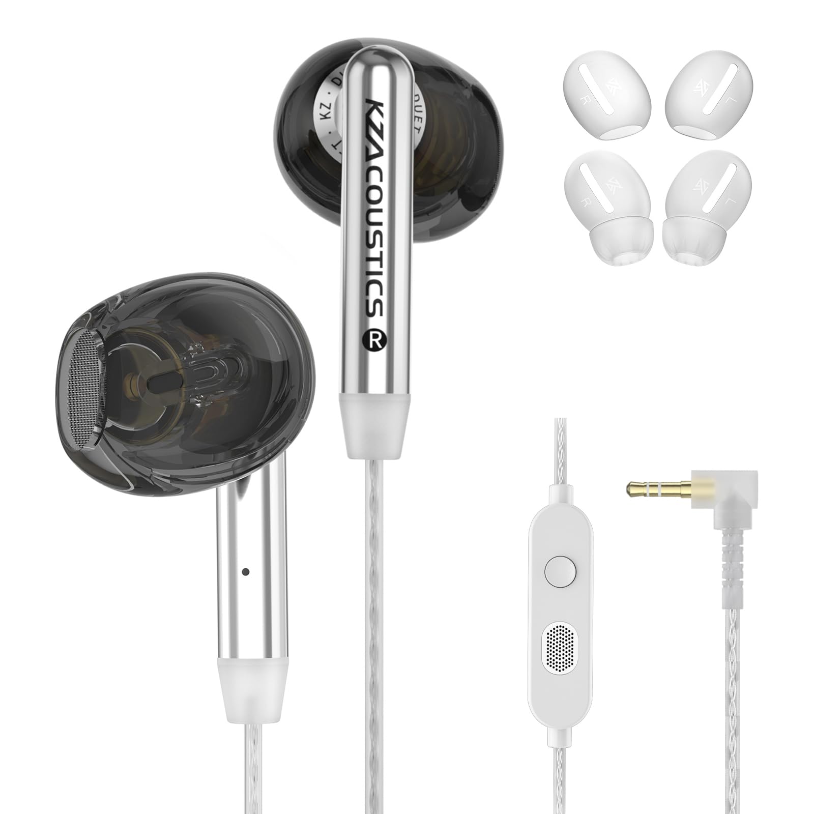 Amazon.com: KZ Duet Dual Driver Wired Earbuds for Gaming in-Ear