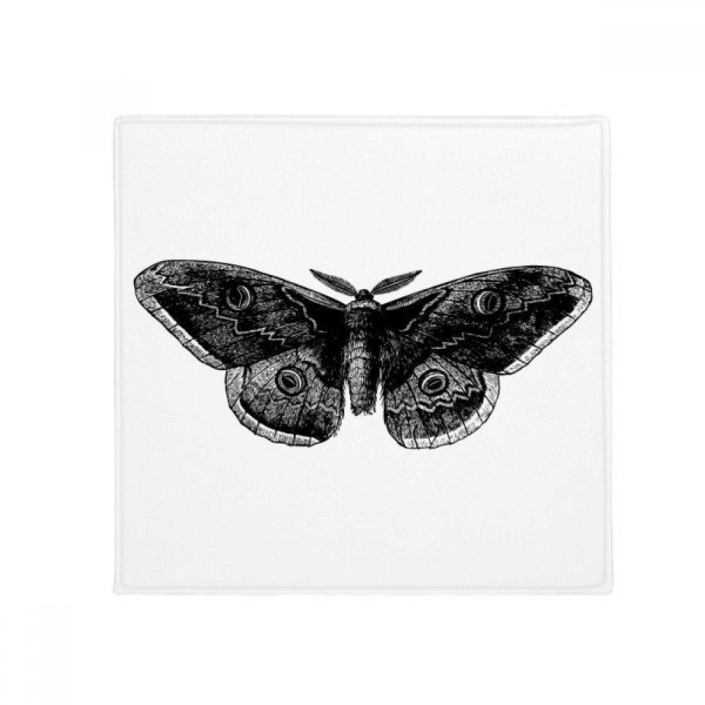 Tapis animaux papillon noir 50x50cm antidérapant pour cuisine et salon