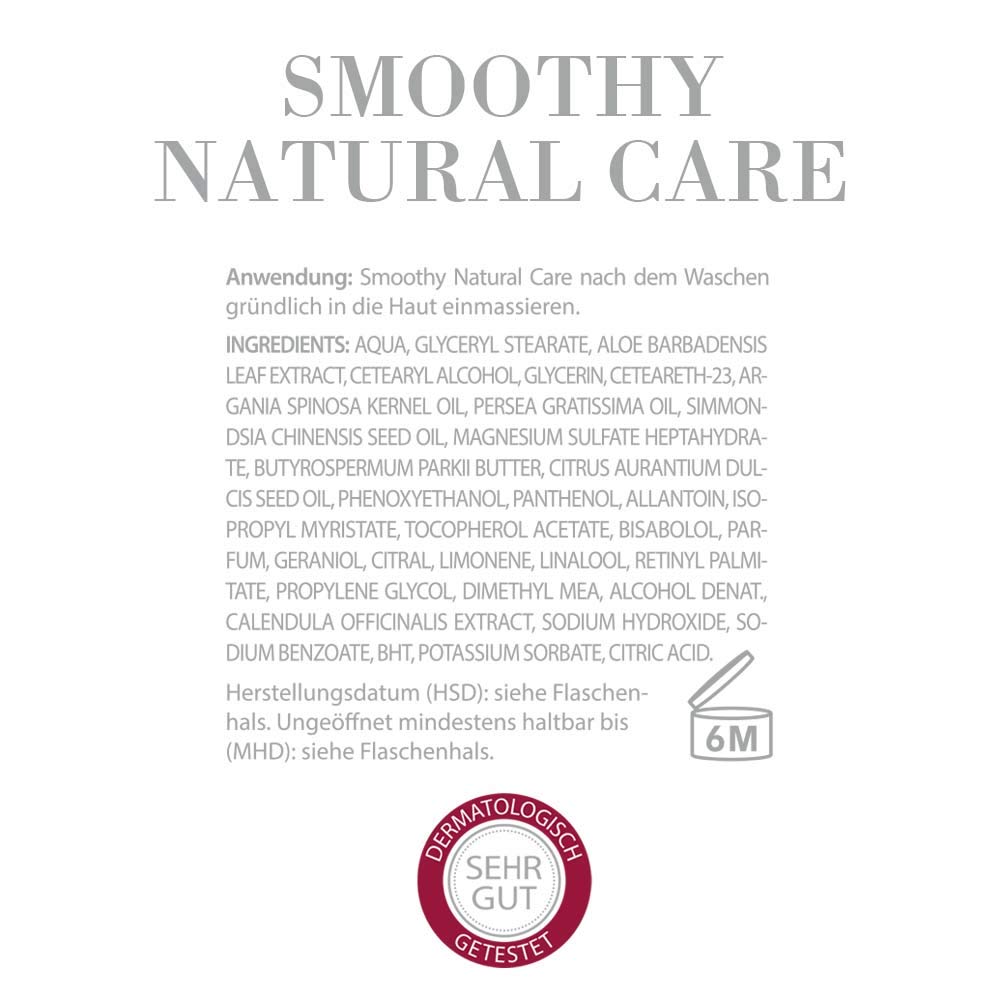 ABACUS® 4x 300 ml Smoothy Natural Care - Die Creme Handcreme Körpercreme mit Shea-Butter, Avocadoöl, Jojobaöl (7649.4)