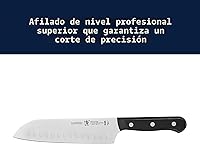 Vista 4 de HENCKELS Solution Razor-Sharp - Juego de cuchillos Santoku de 5 pulgadas, cuchillo Santoku de 7 pulgadas, diseño alemán informado por más de 100