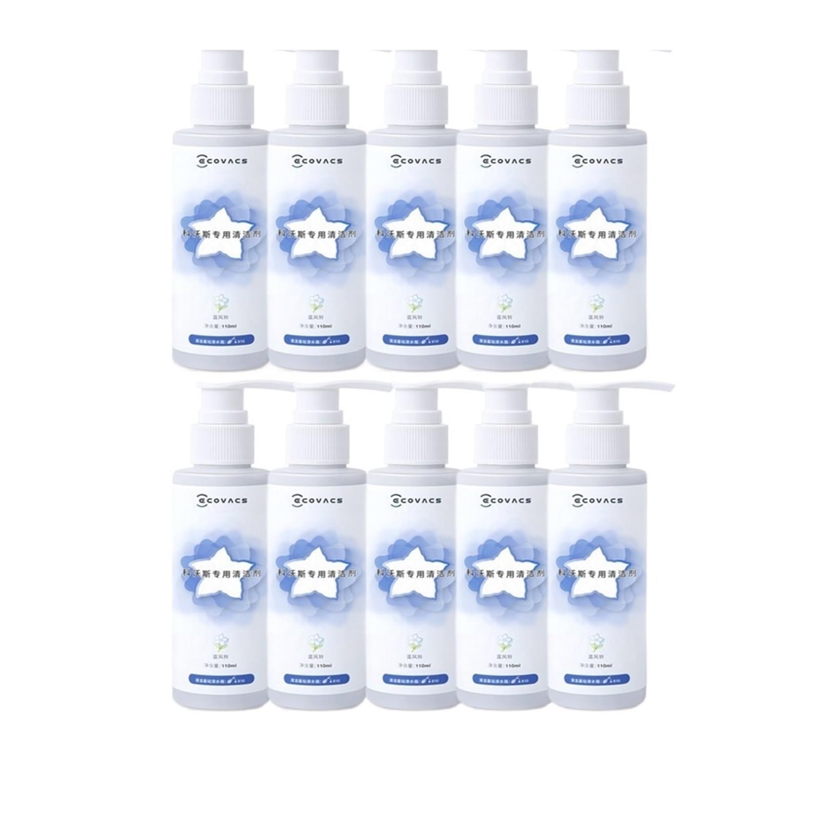 Ltdxlnbwq 10Pcs Compatible With Ecovacs Cleaning Fluid，Compatible With Deebot Ozmo T20 N9＋T10 Omni/T10 Turbo/X1 Omni/X1 Turbo X2/X2 Pro T20 Liquid Floor Cleaning Solution(10Pcs)